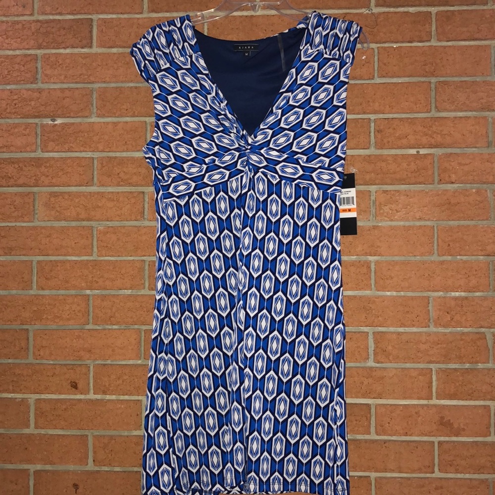 💙KIARA💙TWIST-KNOT SHEATH GEO PRINT DRESS💙